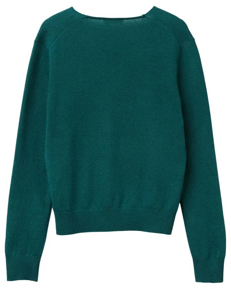 United Colors of Benetton Maglia Scollo V M/L 1002d401y Maglione Donna
