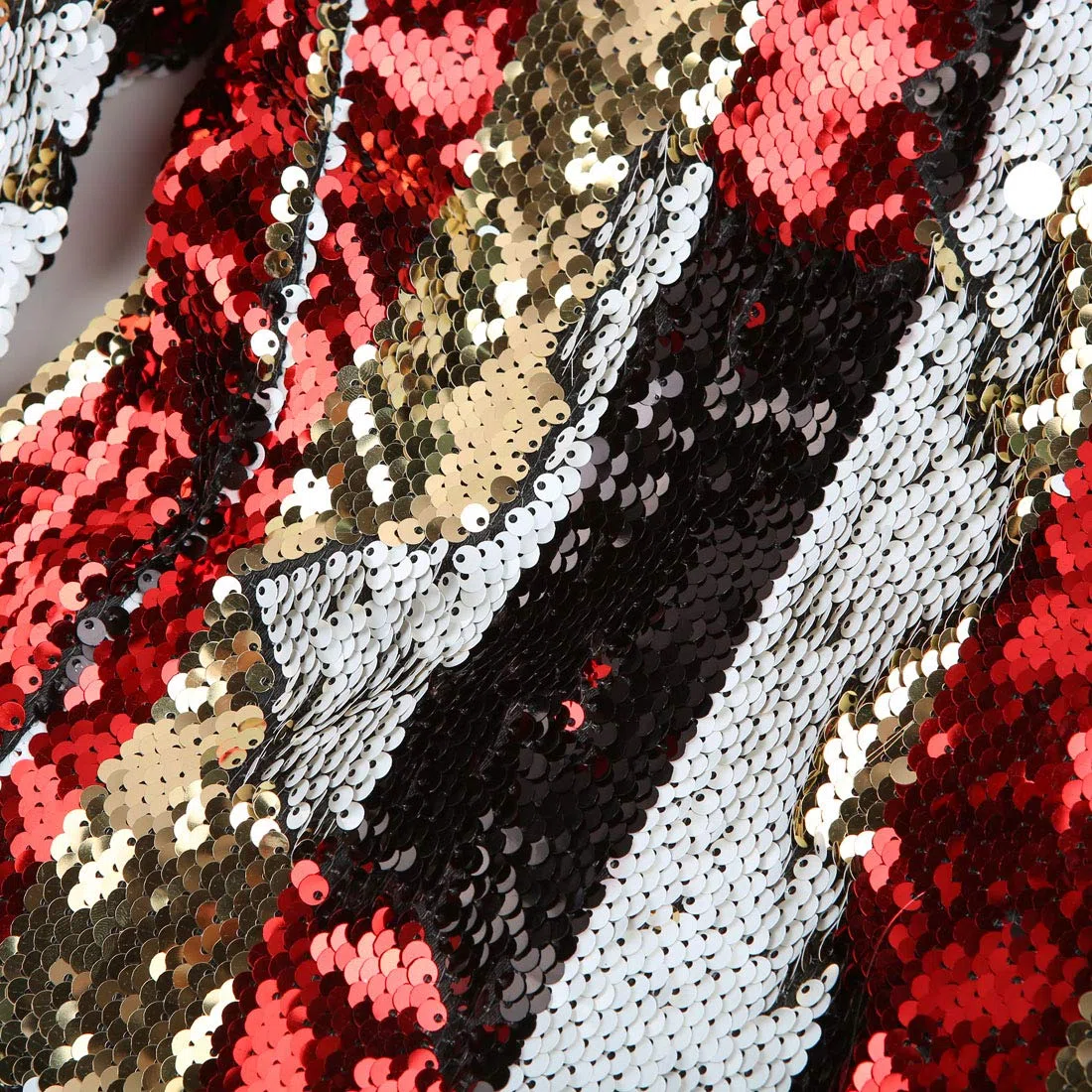 Giacca/Blazer da Uomo alla Moda, Due Colori Brillanti, con Paillettes reversibili