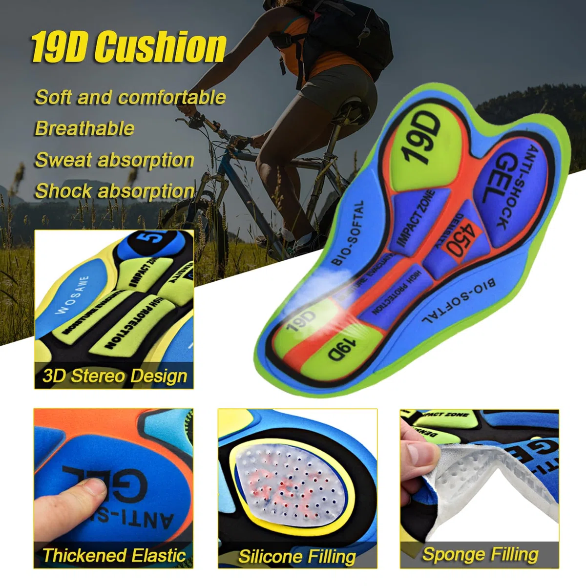 Completo Ciclismo Donna Abbigliamento Bici MTB,Maglia Ciclista Maglietta Ciclo Maniche Lunghe Giacca e Salopette Pantaloni con 19D Gel Imbottiti,Completi Tuta da Bicicletta Jerseys Rapida Traspirante