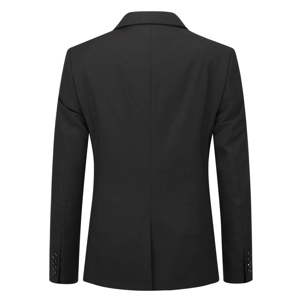 YOUTHUP Abito da Uomo Slim Fit a 3 Pezzi con Risvolto a Scialle Elegante Giacca da Smoking da Sposa con Gilet,Nero,L