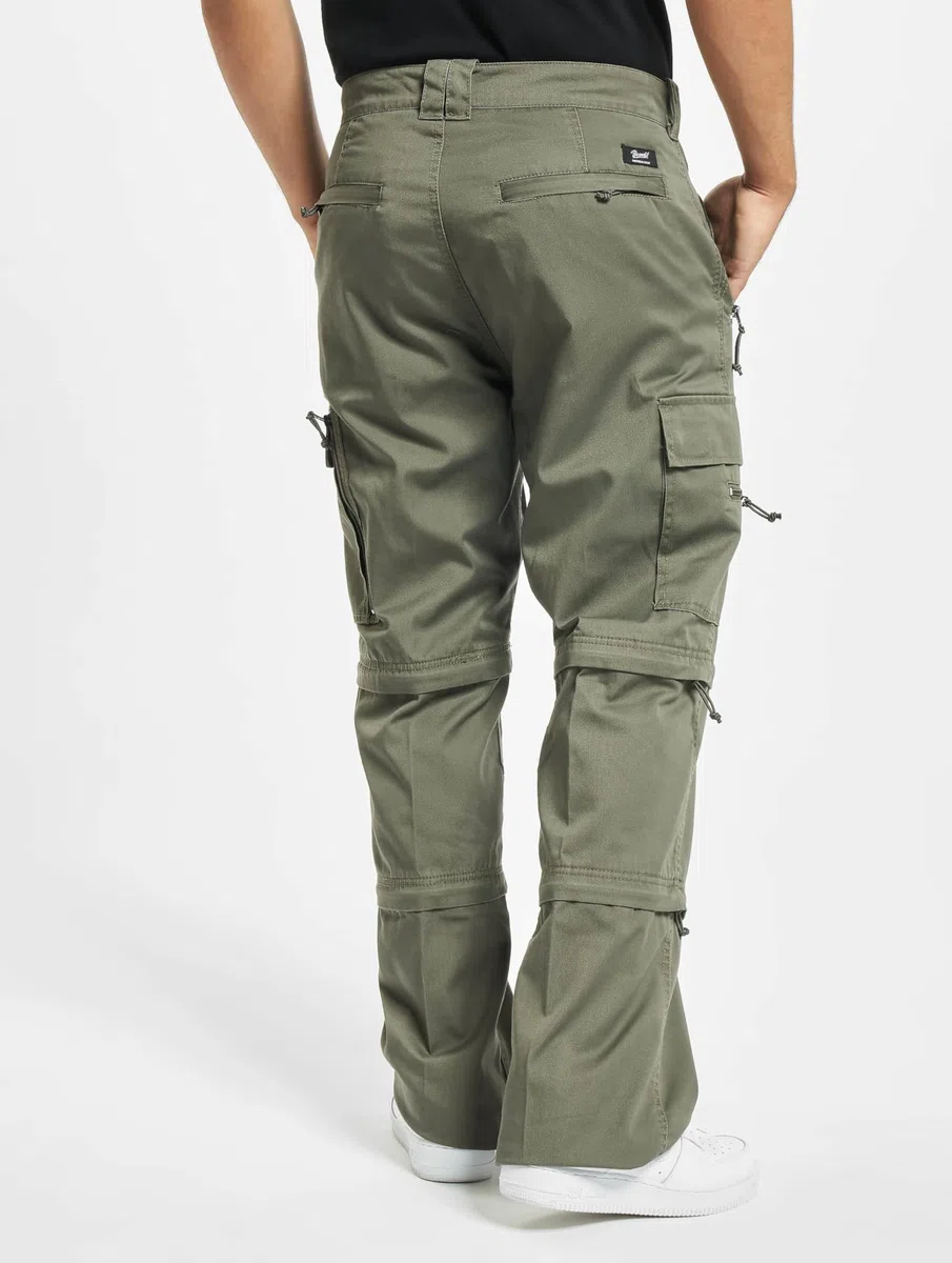 Brandit Savannah Uomo Pantaloni Modello Cargo Nero Straight