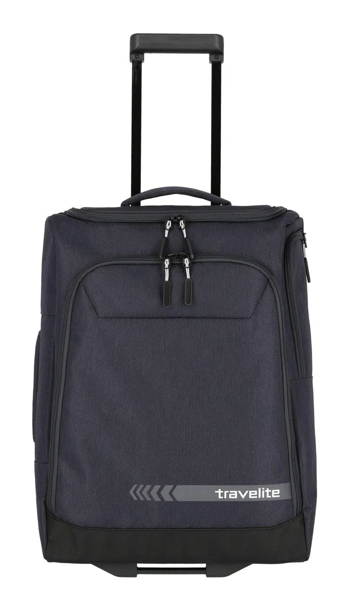 travelite trolley da viaggio con ruote piccolo, KICK OFF, pratico bagaglio a mano trolley per vacanze e sport, 55 cm, 44 litri