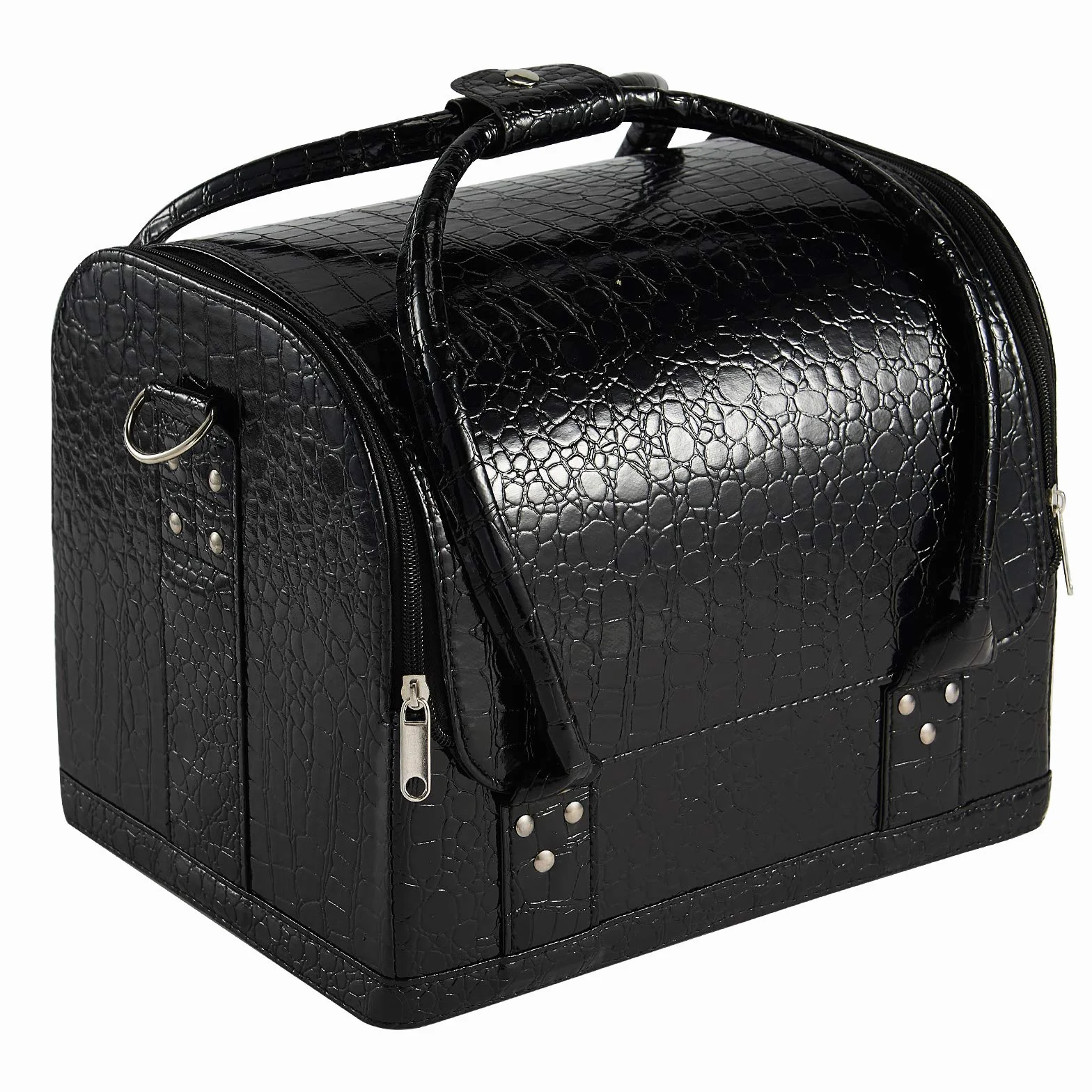 Joligrace Valigetta Trucchi Professionale Porta Trucchi Valigetta per Cosmetici Grande Borsa Cosmetici Trousse Make Up Organizer Beauty Case da Viaggio 30x 24,5 x 25,5 CM, Nero