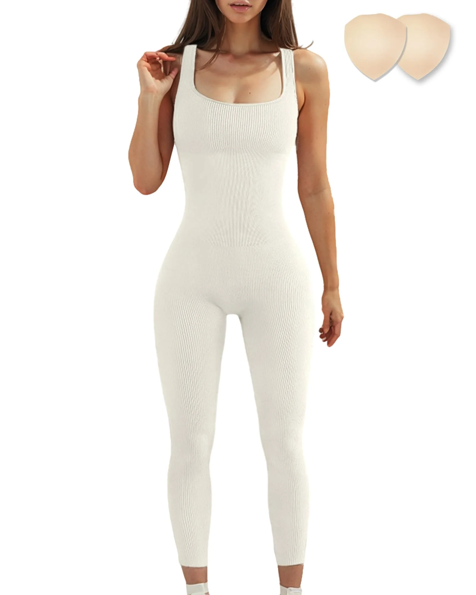 Merlvida Jumpsuit Donna Tuta Intera Sportiva Completo Palestra Senza Cuciture Sexy Bodysuit Gym Yoga