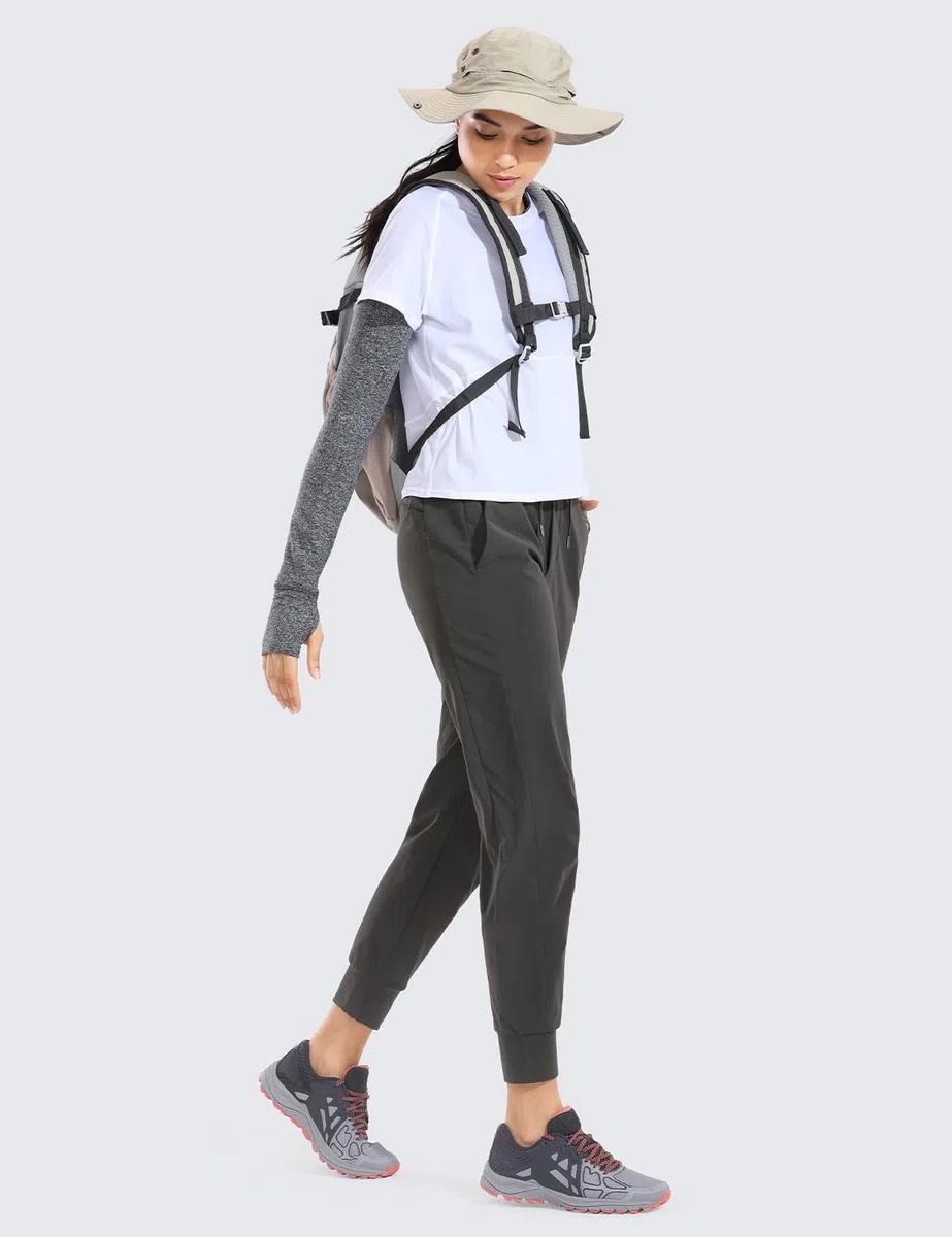 CRZ YOGA Donna Pantaloni Jogger in Vita con Coulisse Casuale Pantaloni Sportivi con Tasca