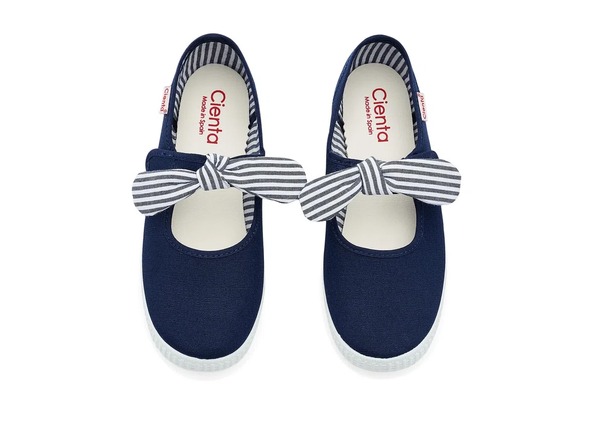 Cienta 53002 77 Marino Blu Scarpe Bambina Ballerine Strappo Tessuto profumate Fiocco