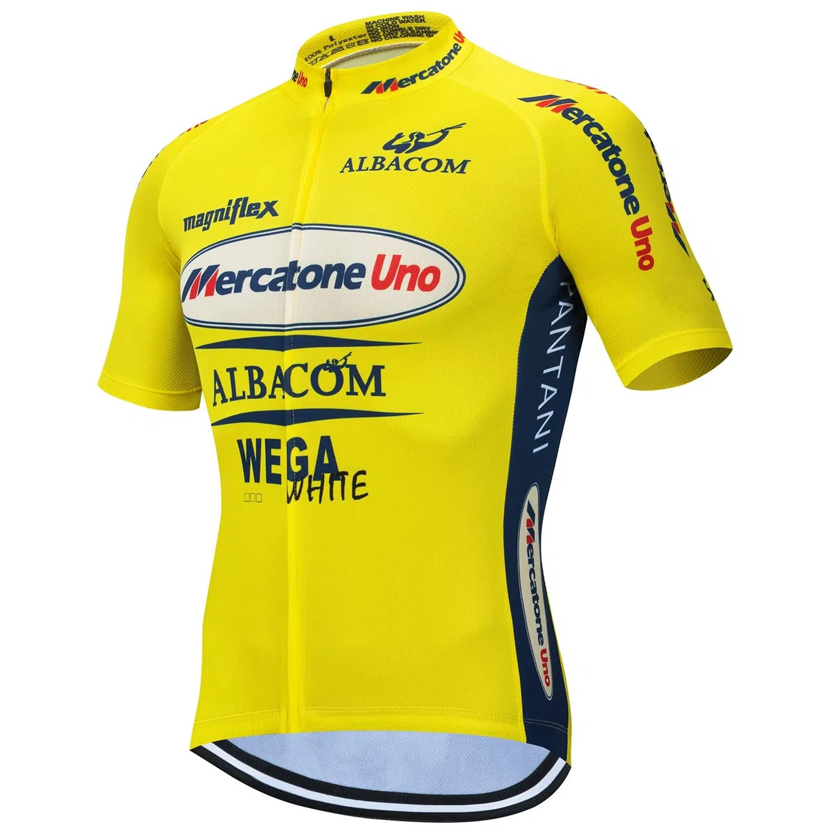 Marco Pantani Pro Team Retro Mercatone Uno maglia da ciclismo set for uomini, manica corta abbigliamento ciclismo bici pantaloncini con bretelle set gel pad