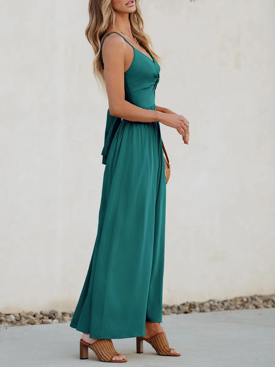 CUPSHE Abito Estivo da Donna con Scollo a V, Senza Maniche, Colore a Contrasto, Stampa Floreale, Mini Abito per Il Tempo Libero, Feste, Spiaggia, Cami