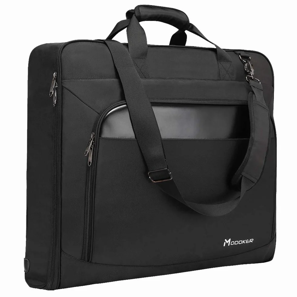 Modoker Borsa per abiti con tracolla, borsa da portare con sé da appendere, valigia, borse per indumenti, per uomini e donne, viaggi d'affari