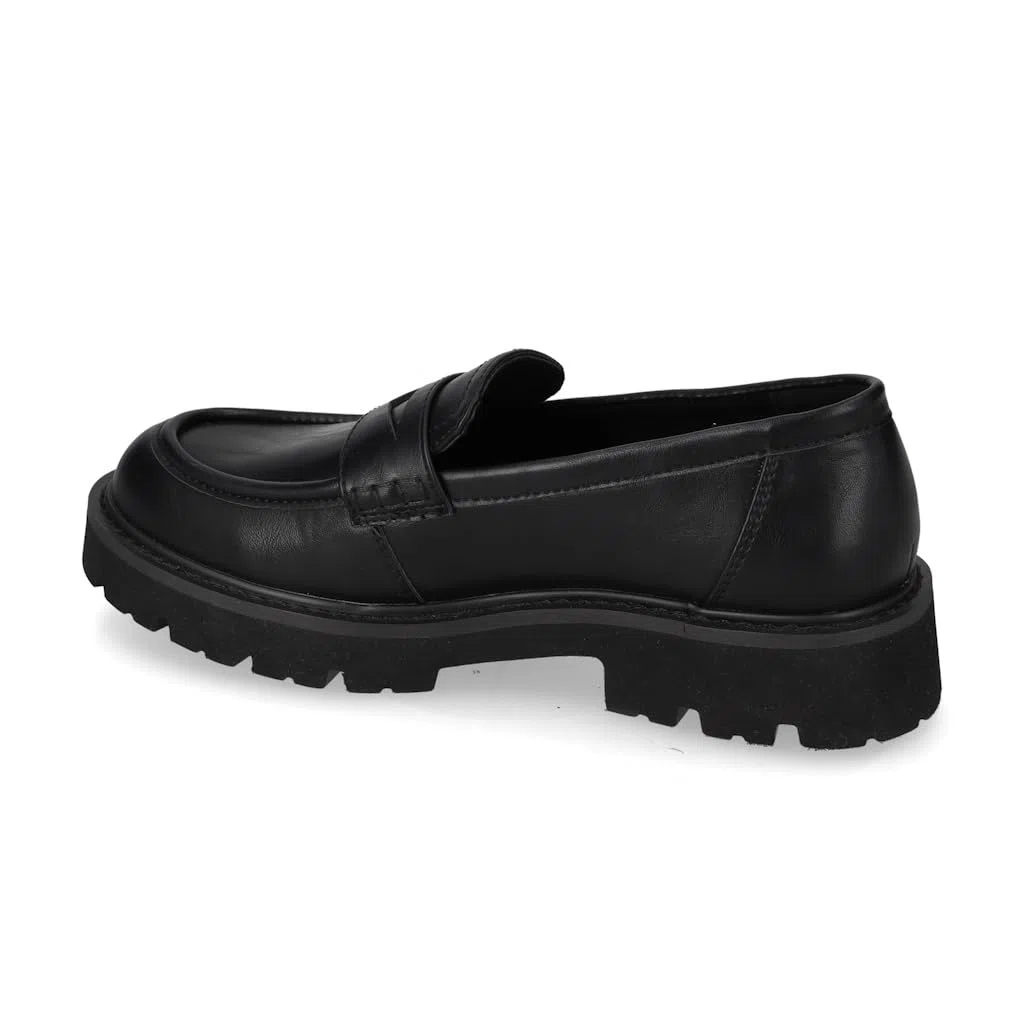 Valleverde 44520 Mocassini Casual Donna Pelle Sintetica Nero Tacco Grosso 3Cm Suola Gomma