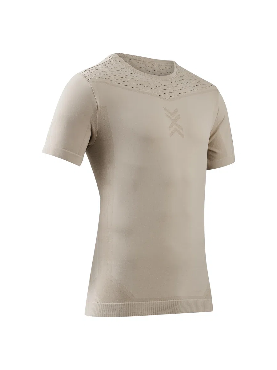 X-Bionic X-Ential Maglia a Maniche Corte Uomo - Regolazione della Temperatura - Tessuto Leggero e Traspirante - vestibilità Confortevole per Sport e Tempo Libero - Grigio, M