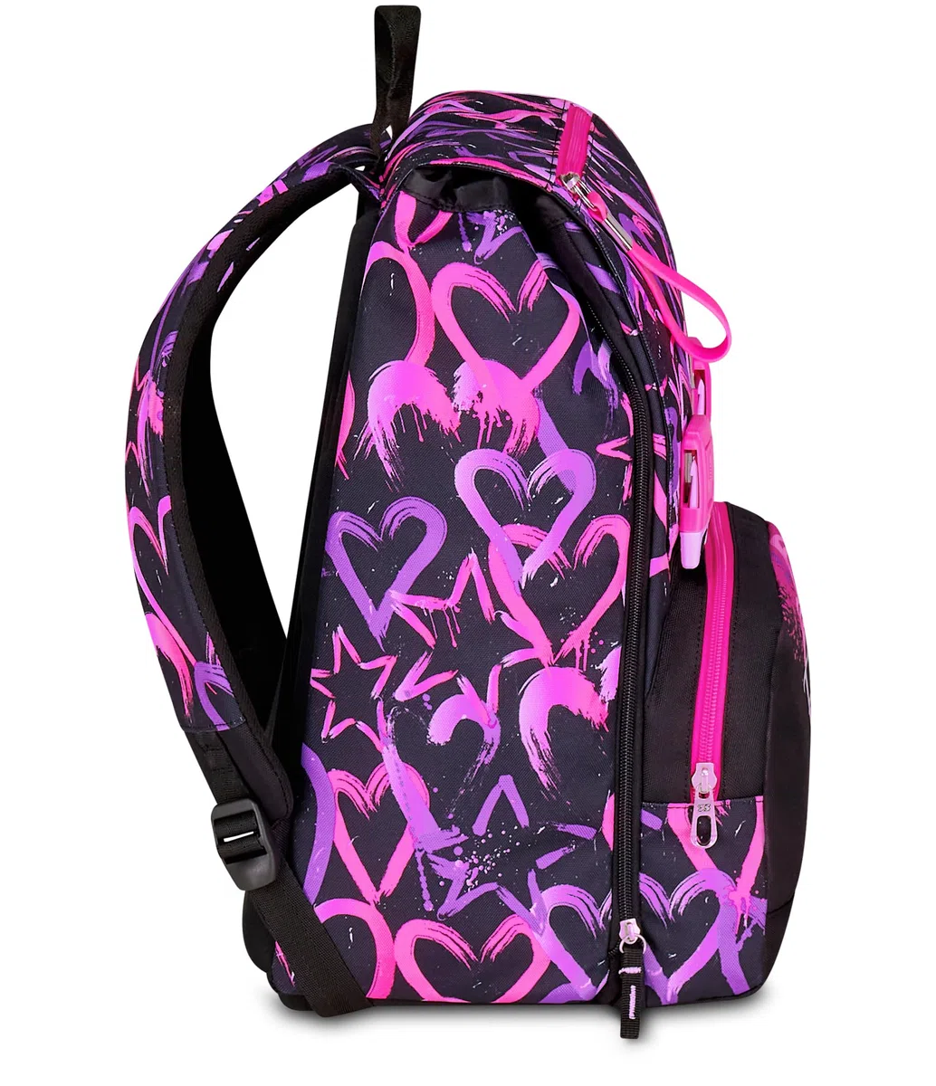 Seven Zaino Doppio Scomparto Estensibile, Rosa, Maxi Capienza, Schienale Preformato, Bambina e Ragazza, Scuola
