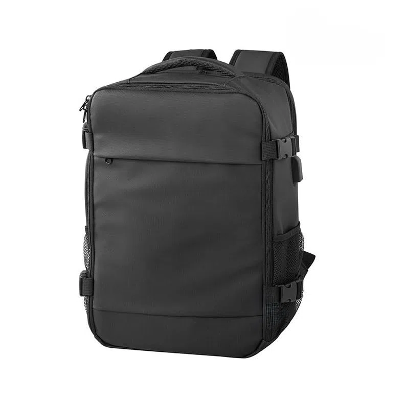PAIF Zaino Ryanair 40x30x20 Premium Waterproof, Bagaglio a Mano Sottosedile con Porta PC, Zaino da Viaggio Uomo Donna, Apertura 180°, USB, Tasca Antifurto, Fascia Trolley, Nero (1, Nero)