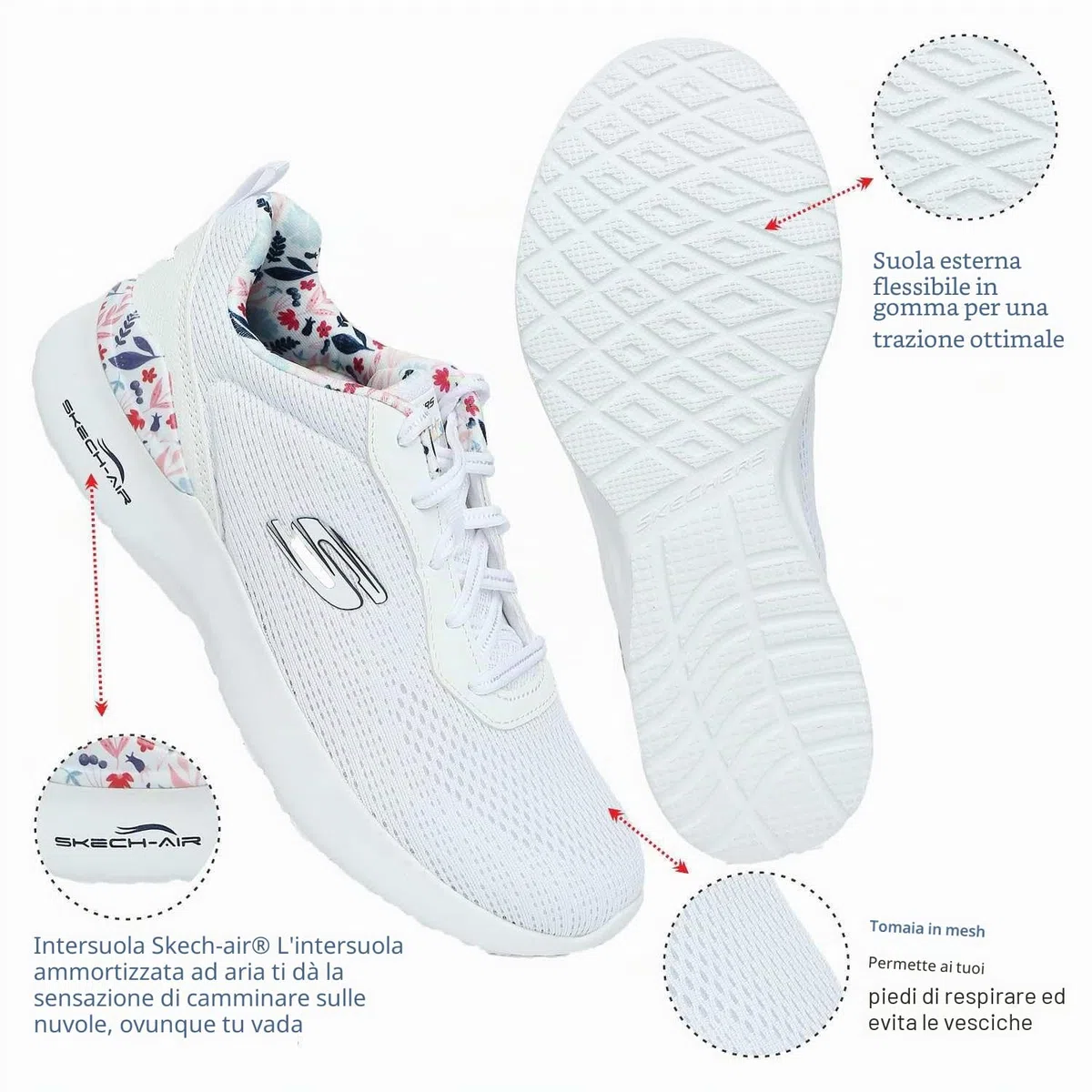 Skechers 149756 Wmlt, Sneaker Donna