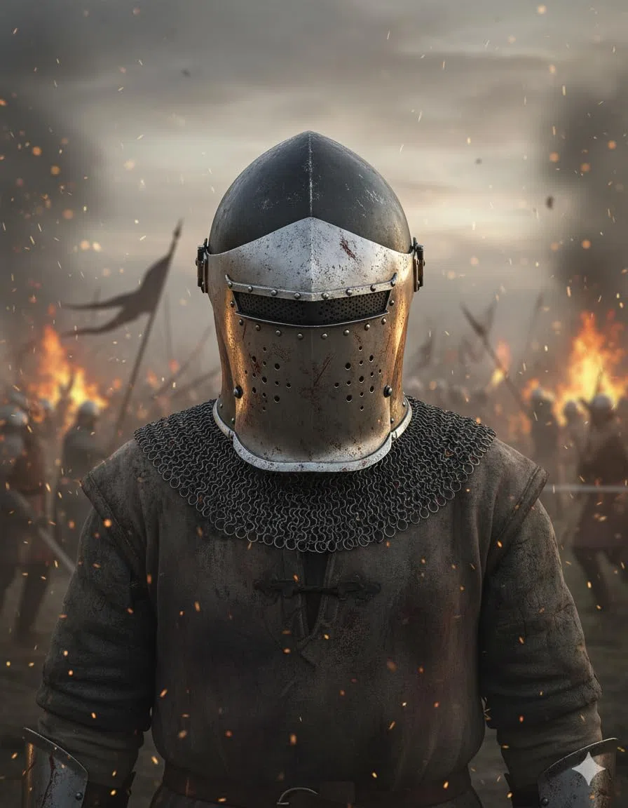 Casco medievale Barbuta Viking Battle Knight | Casco romano con visiera nera, elmo Chevalier Armatura SCA LARP Replica Costume di Halloween con fodera interna