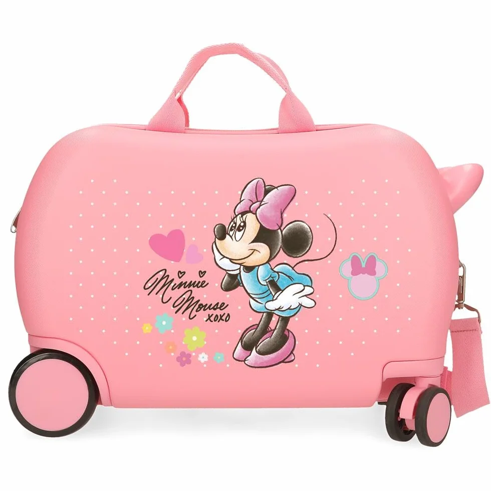 Disney Joumma Bags, Minnie Imagine, Valigia Cabina, Valigia per bambini, Realizzato in ABS, un materiale, Quattro Ruote Doppie di Giro multidirezionale, Chiusura a combinazione laterale., Rosa
