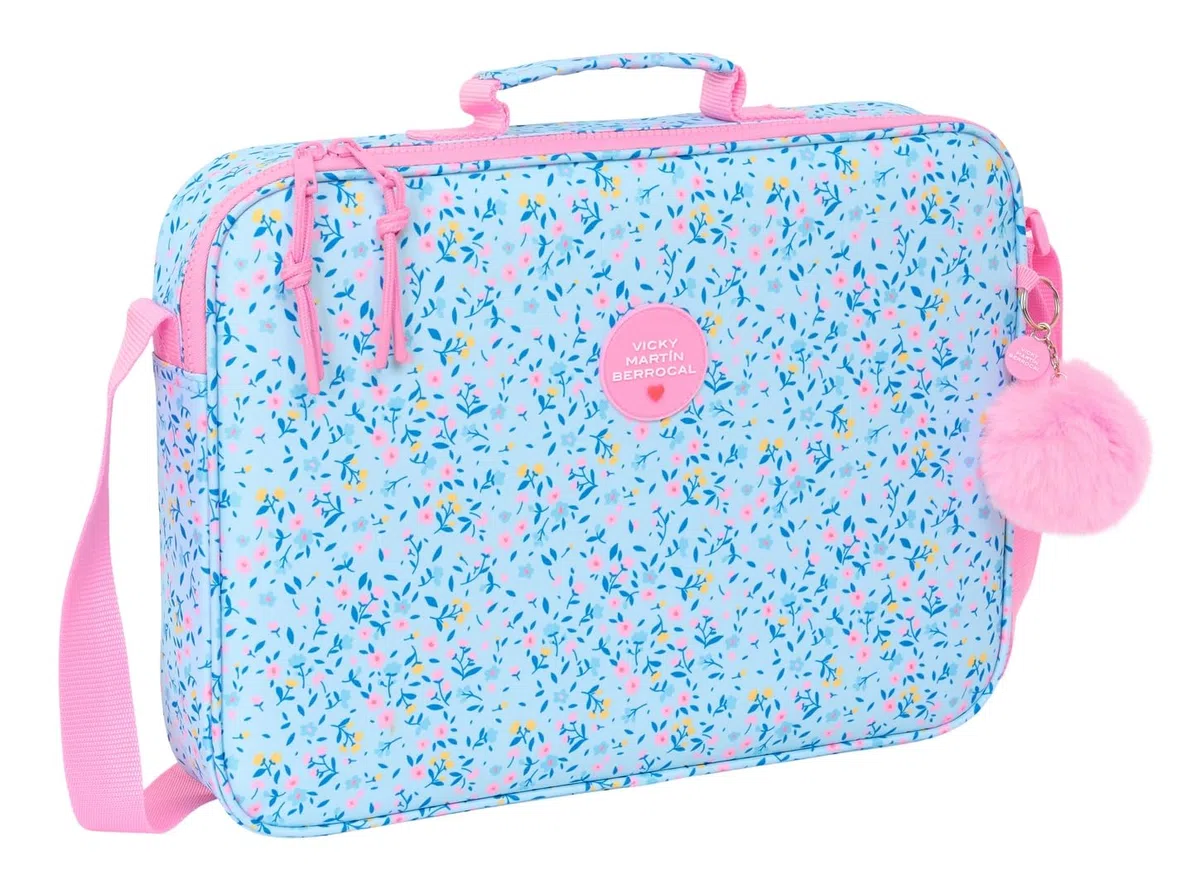 Safta M385 VMB Paraiso Portafoglio estraibile valigetta portatodo borsa a tracolla 38 x 6 x 28 cm azzurro rosa chiaro