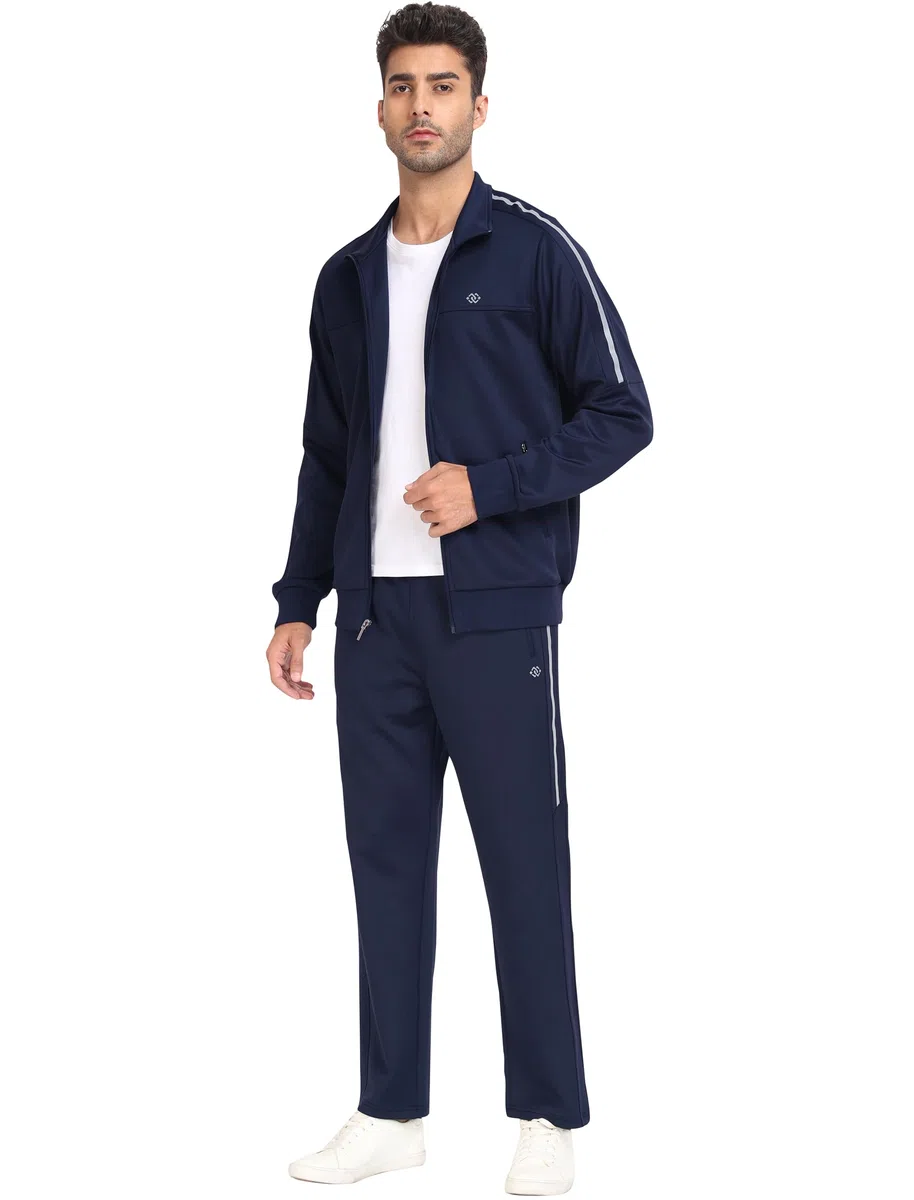 MoFiz Tuta da uomo Set Full Zip Running Sweatsuit per uomo manica lunga causale 2 pezzi abiti da jogging