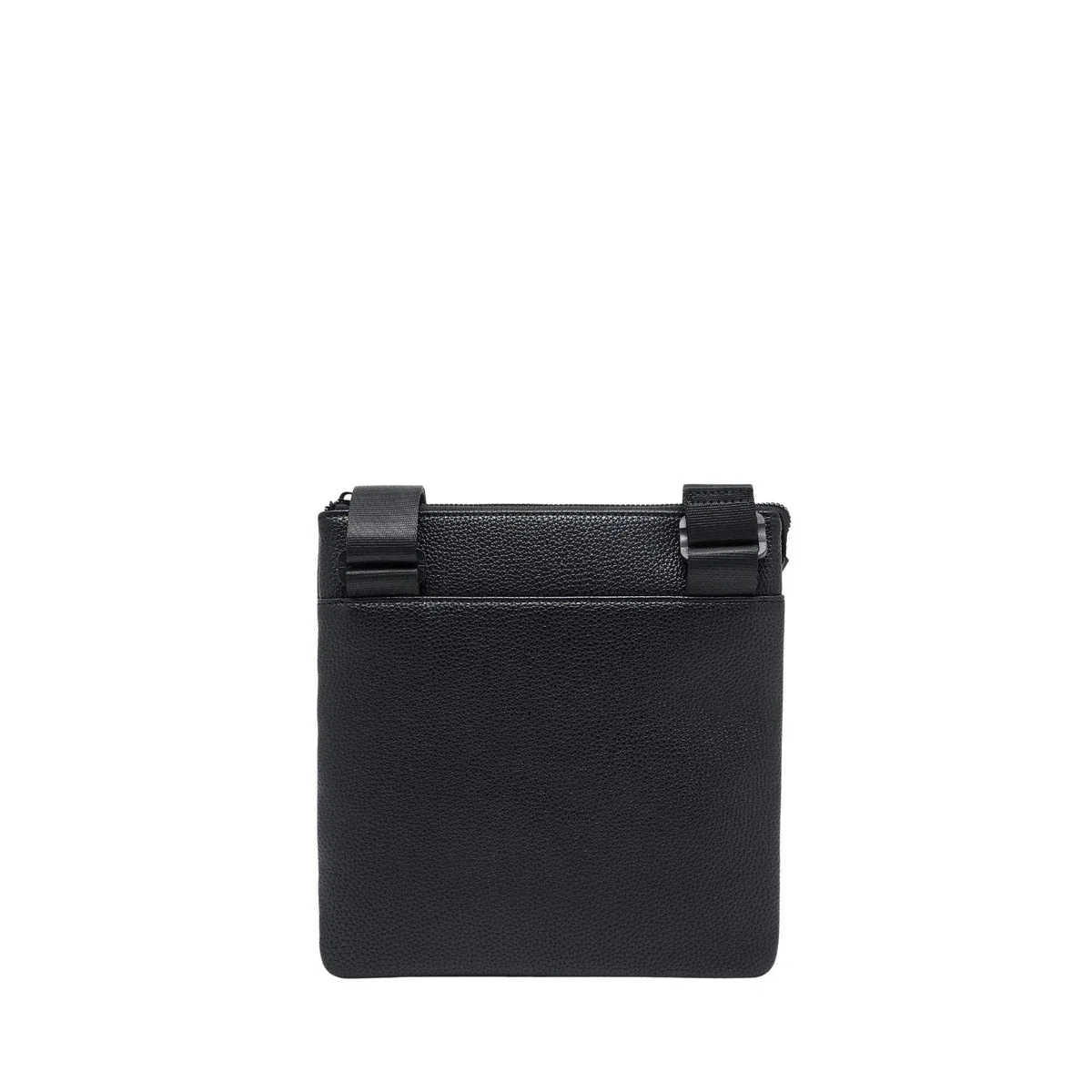 Armani Exchange Madrid, Sustainable, Embossed Logo, Crossbody Pieghevole Uomo, Nero, Taglia Unica
