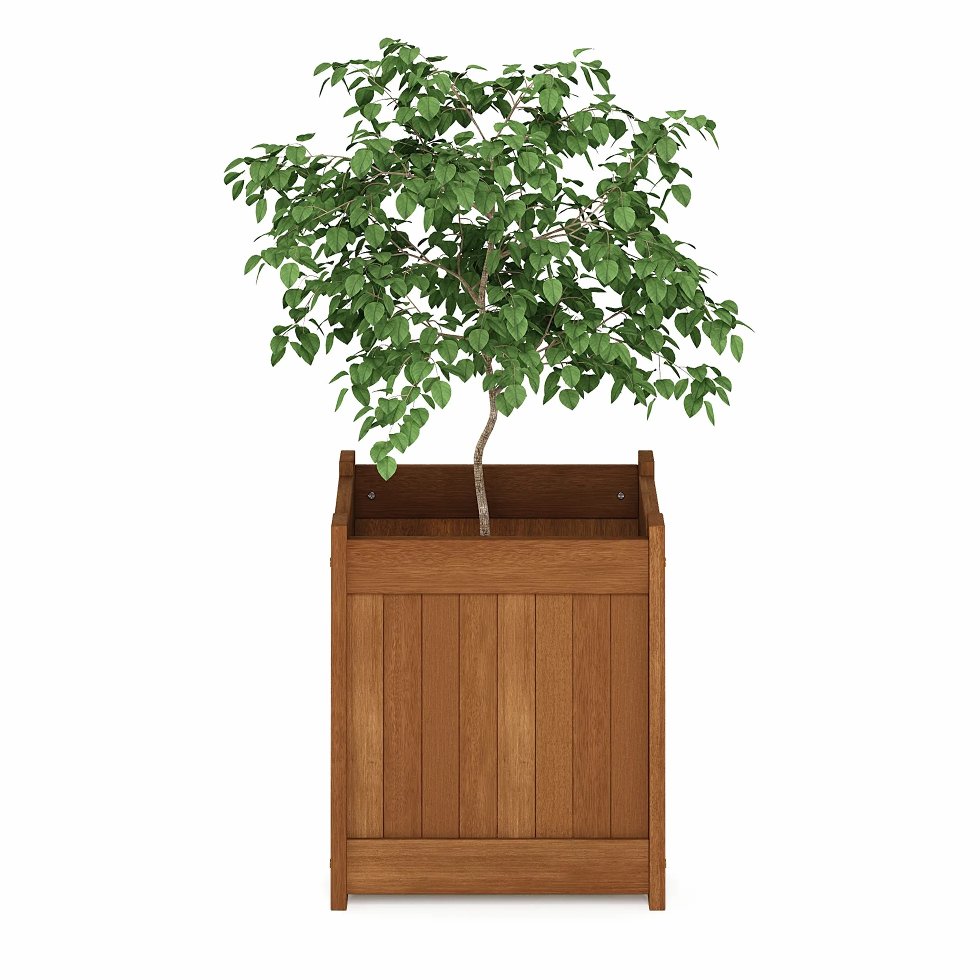 Furinno Tioman Fioriera, in Legno, 44.96 x 39.12 x 39.12 cm, Naturale