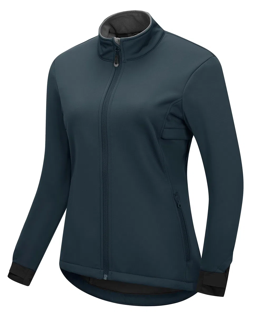 33,000ft Giacca da ciclismo da donna, impermeabile, in softshell, antivento, funzionale, foderata, in pile, riflettente, invernale, per ciclismo, corsa