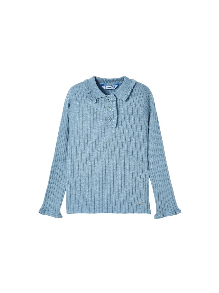 Mayoral Polo m/l Costine Tricot per Bambine e Ragazze Bluebell 8 Anni (128cm)