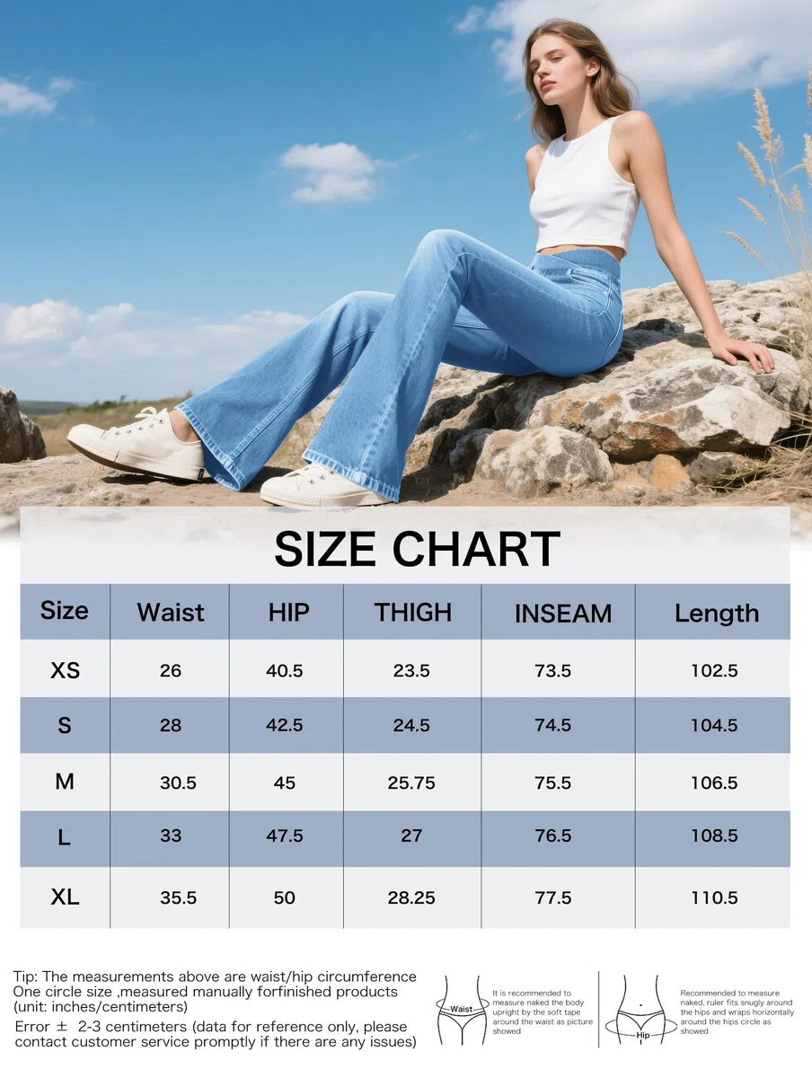 LaiEr Donna Bootcut Jeans V Crossover Vita Alta Pull on Casual con Controllo Pancia Skinny Yoga Pants,Denim ad Alta Elasticità in Tessuto Morbido,Pantaloni Fitness a Campana