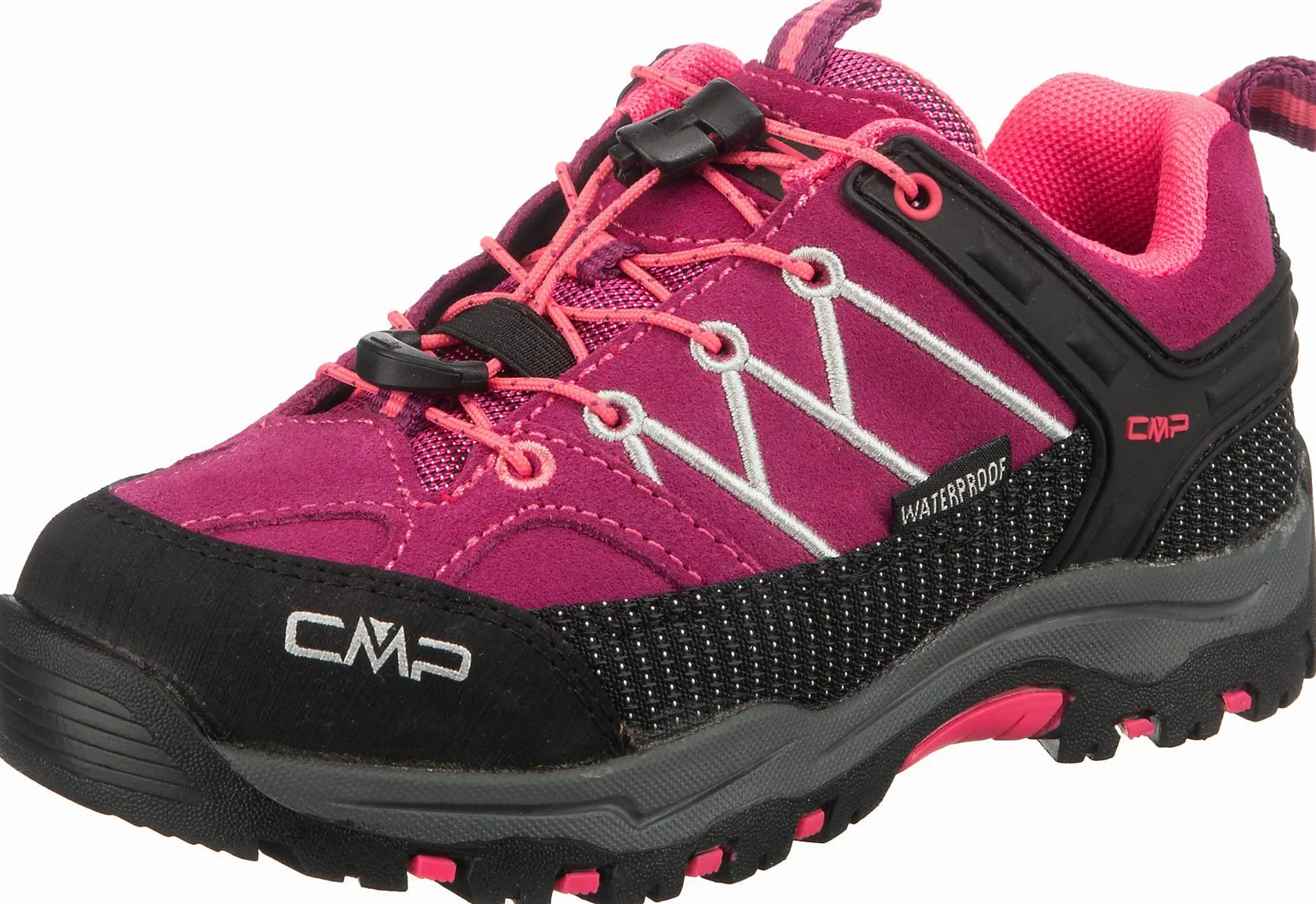 CMP Kids Rigel Low Trekking Shoes Wp, Scarpe da trekking Unisex - Bambini e ragazzi, Berry-Pink Fluo, 37 EU