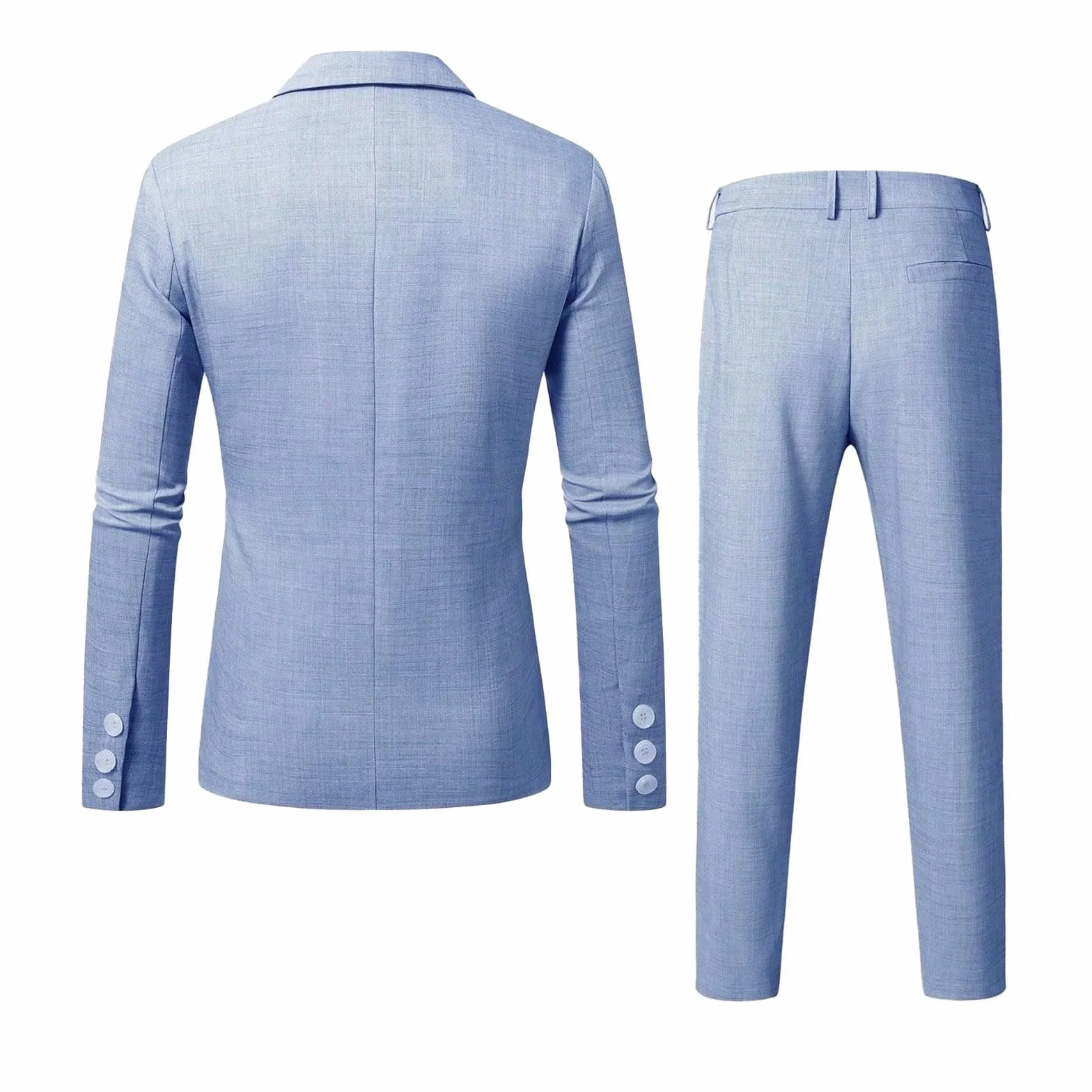 Generico Abito Elegante da Uomo Gessato Tutte Le Stagioni Completo Giacca e Pantalone Vestito a Righe Formale Due Pezzi Casual Elegante Matrimonio Regalo