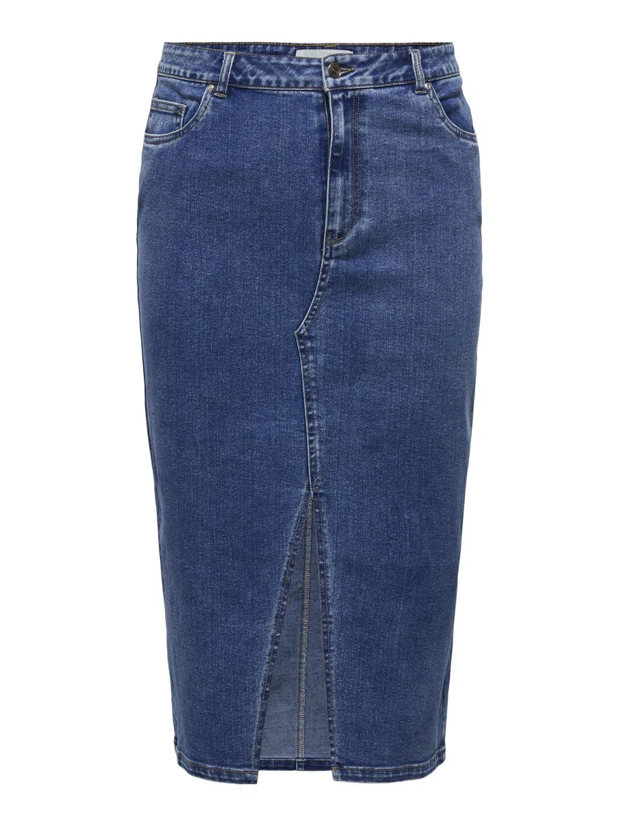 ONLY Carmakoma Carsiri Front Slit Skirt DNM Gua Noos Gonna Donna (Pacco da 1)