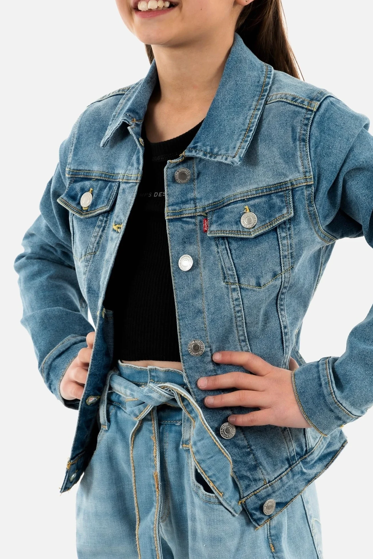 Levi'S Kids Stretch Trucker Jacket Bambine e Ragazze, 2-8 Anni