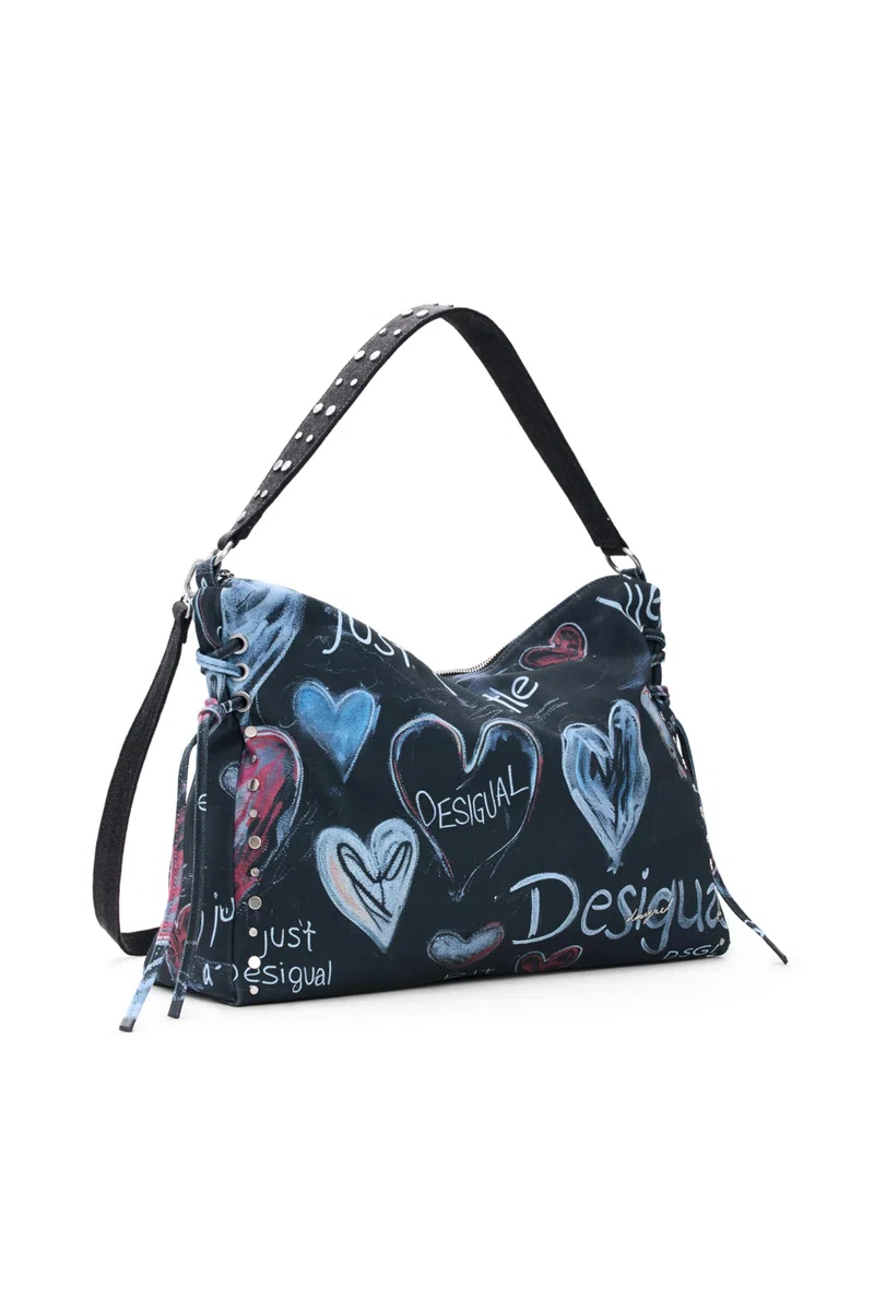 Desigual borsa a tracolla Stacatto Leiria Shoulder Bag Tutti Fruti grigio scuro