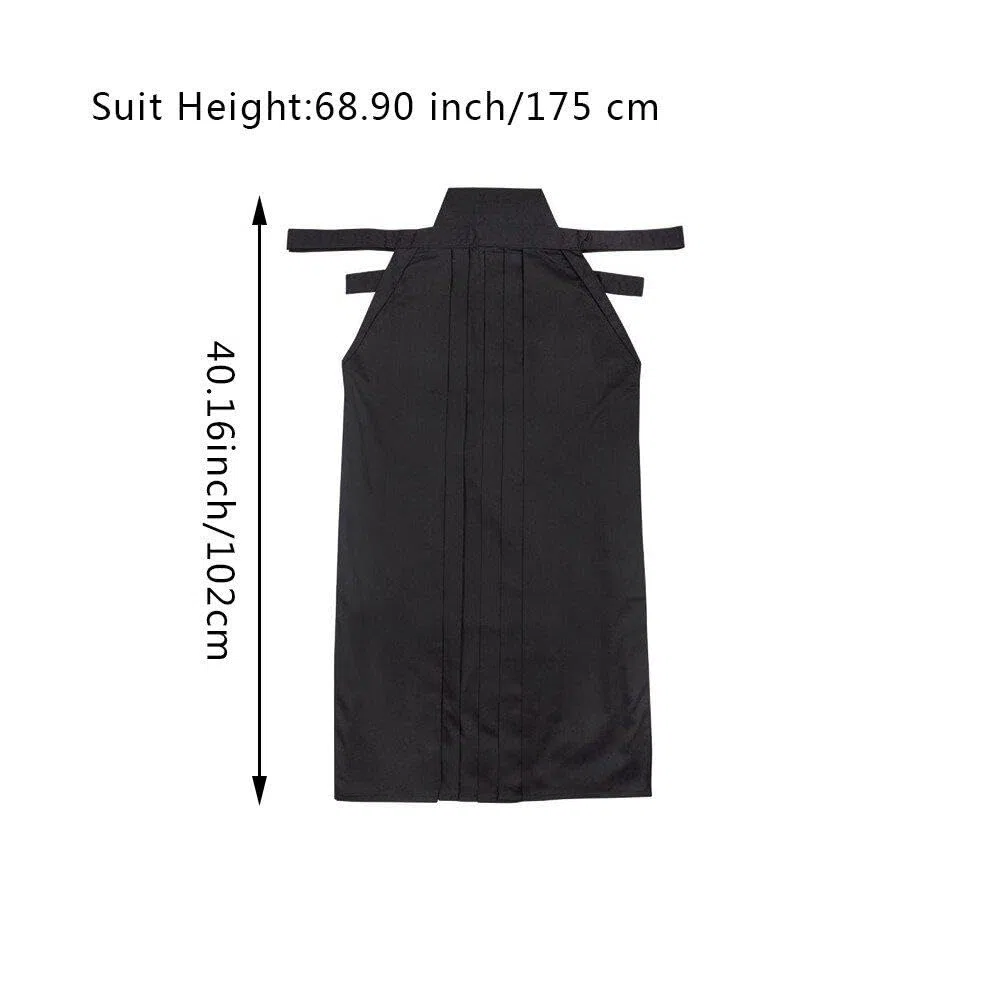 Kendo Hakama Pants Unisex Black Giapponese Trad -Marziale Abbigliamento Sportivo Abbigliamento Sportivo Aikido Hapkido Hakama Uniforme per Uomini Donne