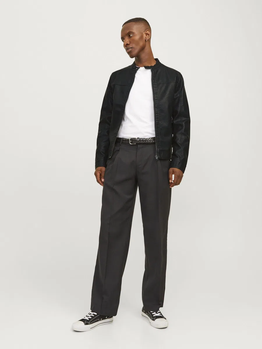 JACK & JONES Synthetic Leather Jacket Synthetic Leather Jacket
