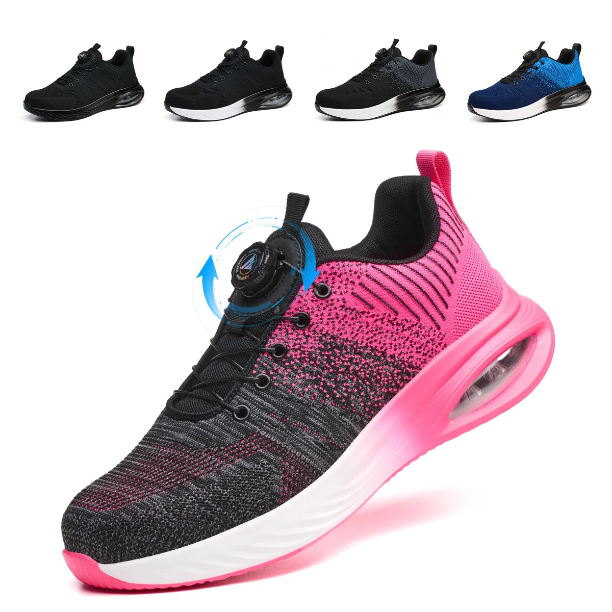 Scarpe Antinfortunistiche Uomo Donna Traspiranti Leggere Scarpe da Lavoro Comode Antiscivolo Scarpe Sicurezza con Punta in Acciaio