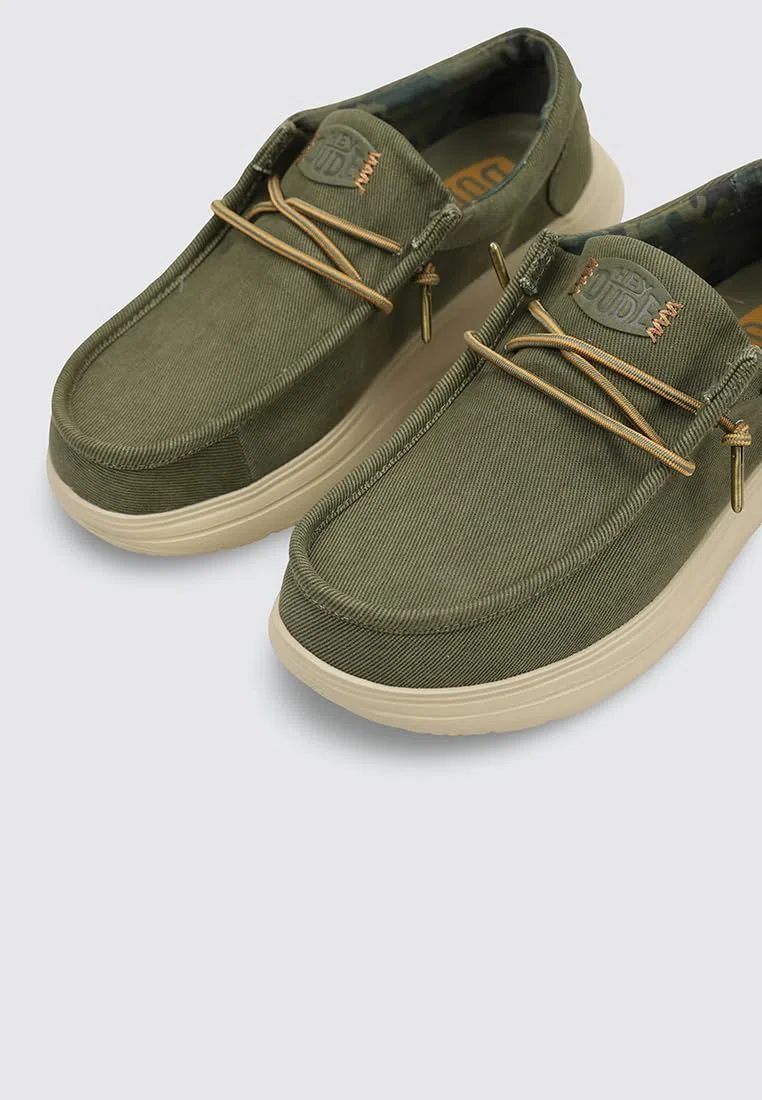 HEYDUDE Slip On Wally Comf Worn Twill 2LS - Sand 40