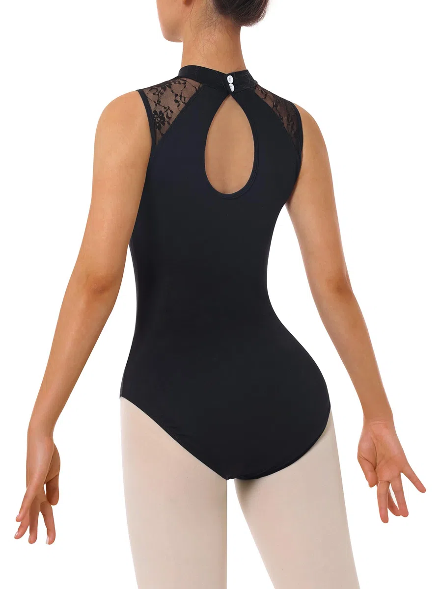 Leotard del collo di tartaruga Balletto da ballo per donne adulto Ginnastica Dancewear