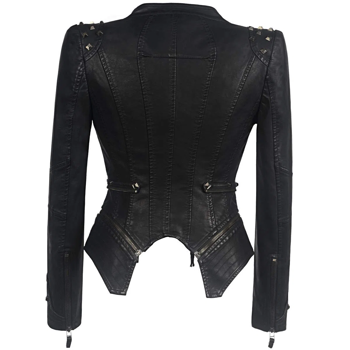 E-girl Giacca da donna in pelle sintetica con chiusura lampo, P603