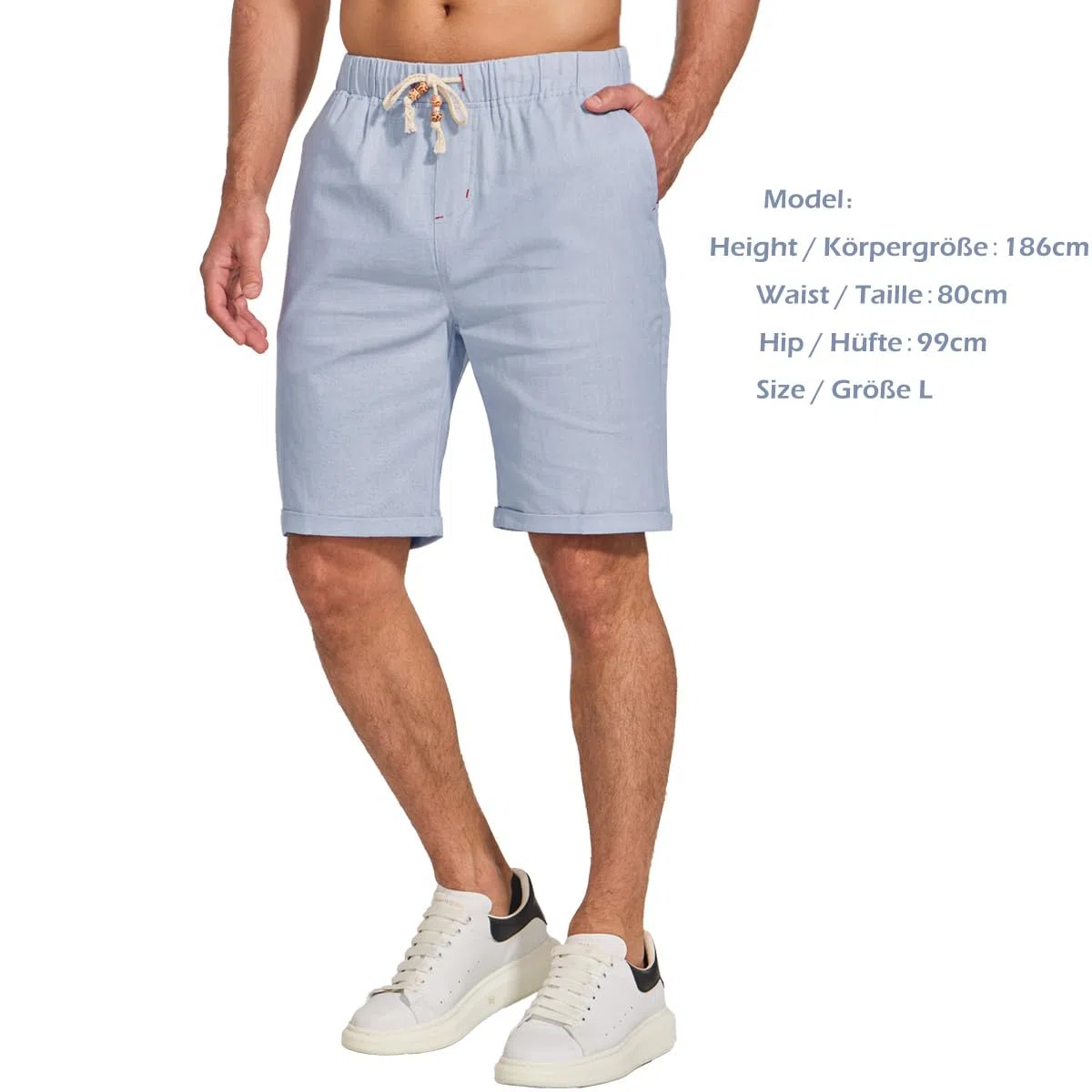 JustSun Pantaloncini Uomo Shorts Uomo con Tasche Cotone Leggero