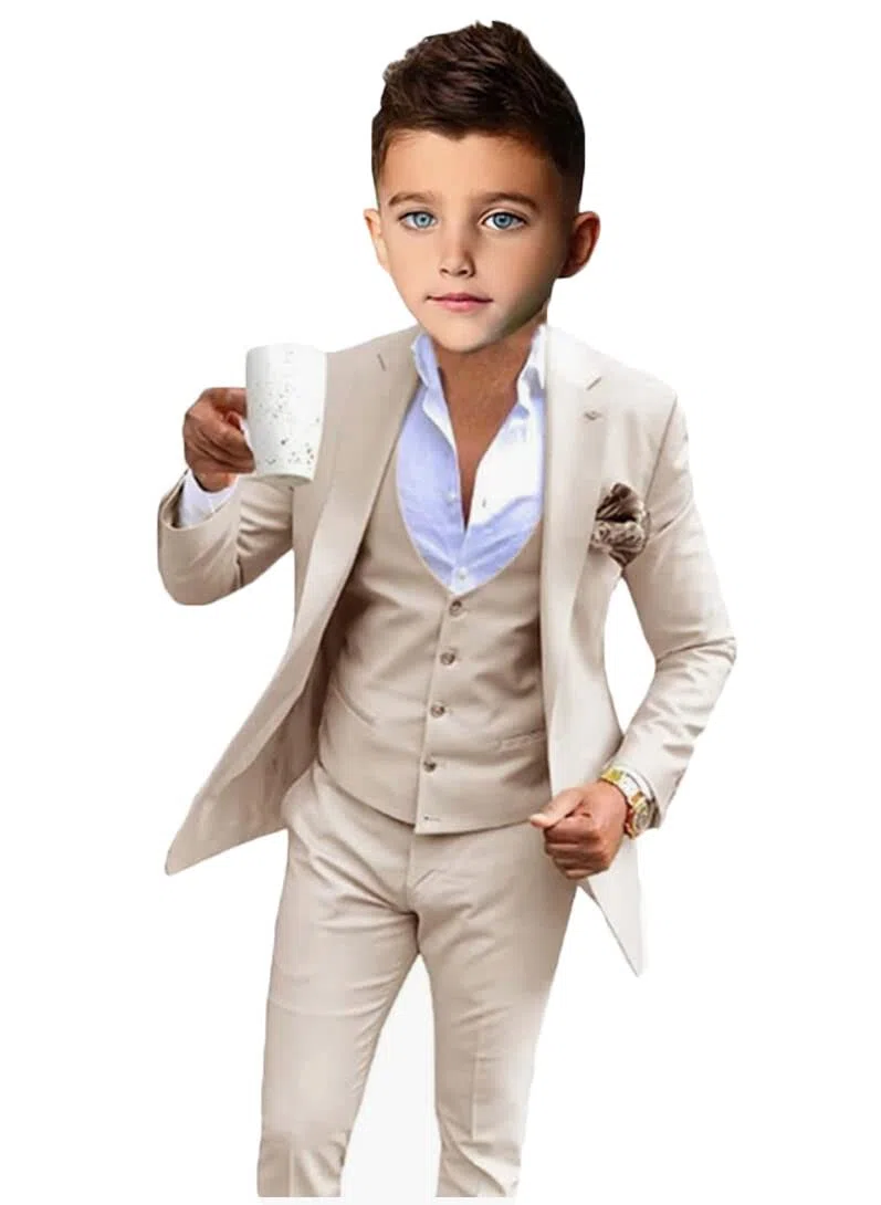 3 pz ragazzo vestito per matrimonio picco risvolto fiore ragazzo abiti slim fit ragazzi formali smoking ragazzi partito vestito
