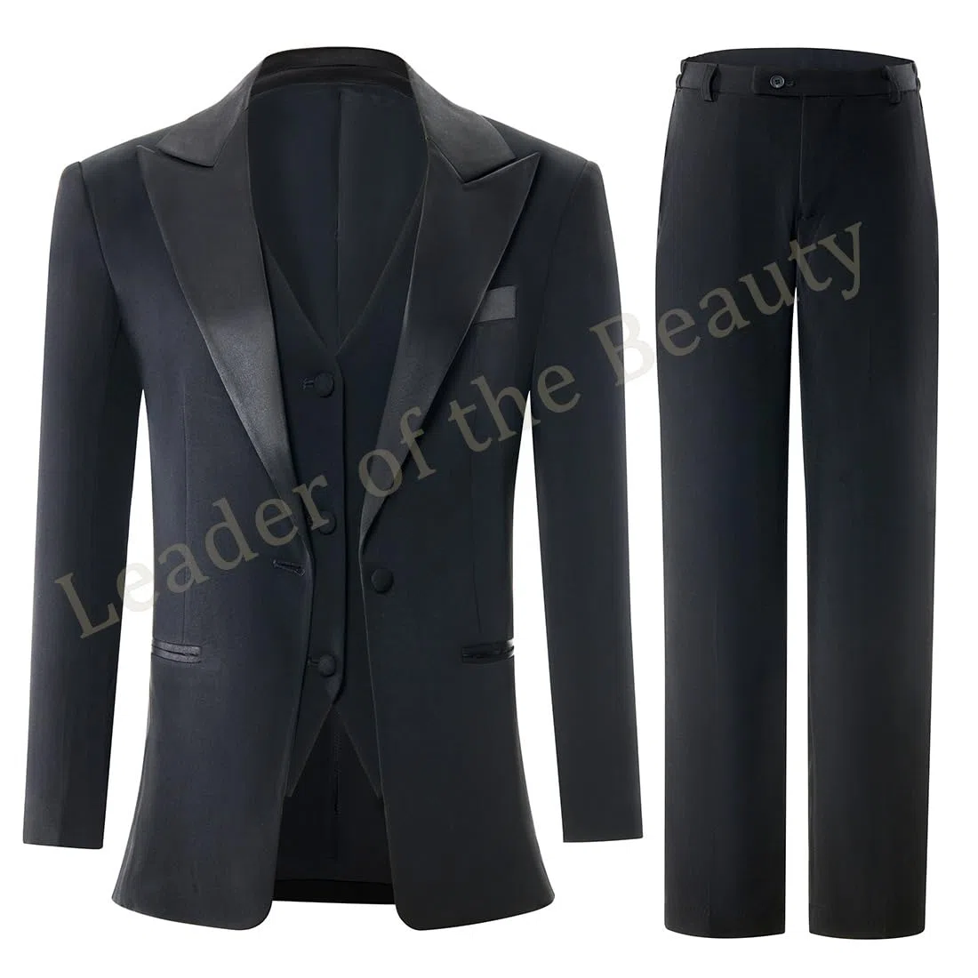 Abito elegante da donna, composto da 3 pezzi (giacca, gilet, pantaloni), adatto per ufficio, lavoro, affari, ballo della scuola, feste