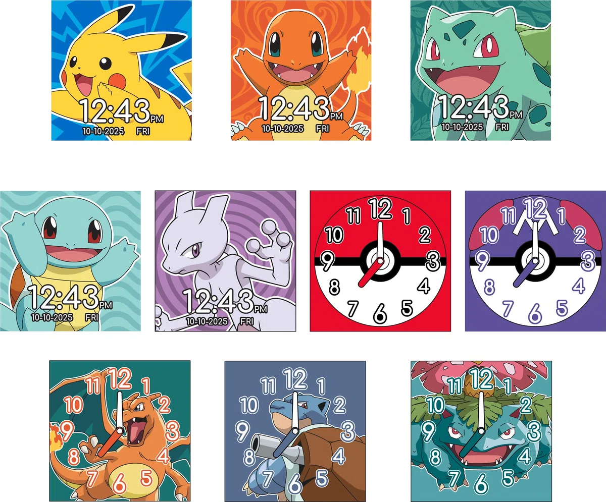 Kids Licensing - Orologio interattivo Pokemon per bambini, cinturino regolabile, multifunzione, con allarme, fotocamera, foto e video, design originale, perfetto come regalo