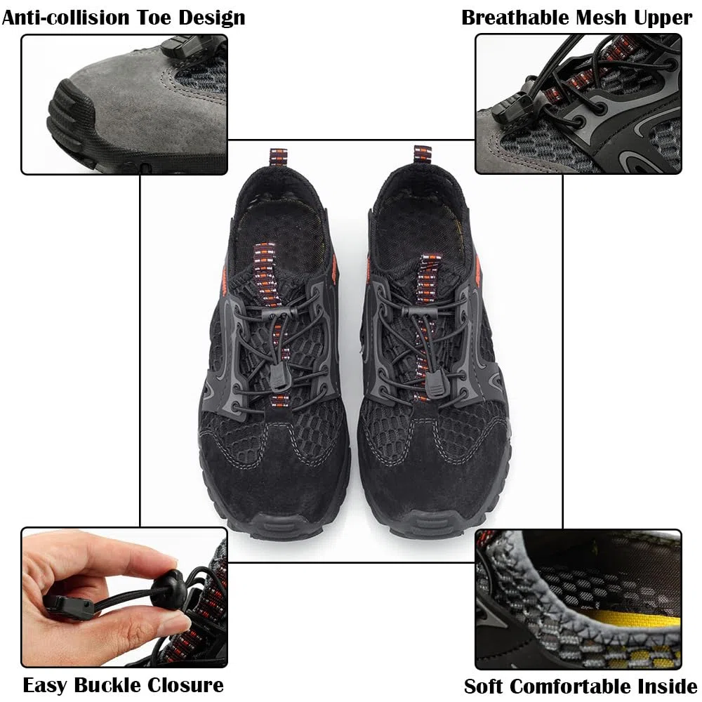 Scarpe da Trekking Arrampicata Uomo Sandali Sportivi Estivi Mesh Pescatore All'aperto Acqua Sandali da Mare Escursionismo Traspiranti e Leggero Asciugatura Rapida