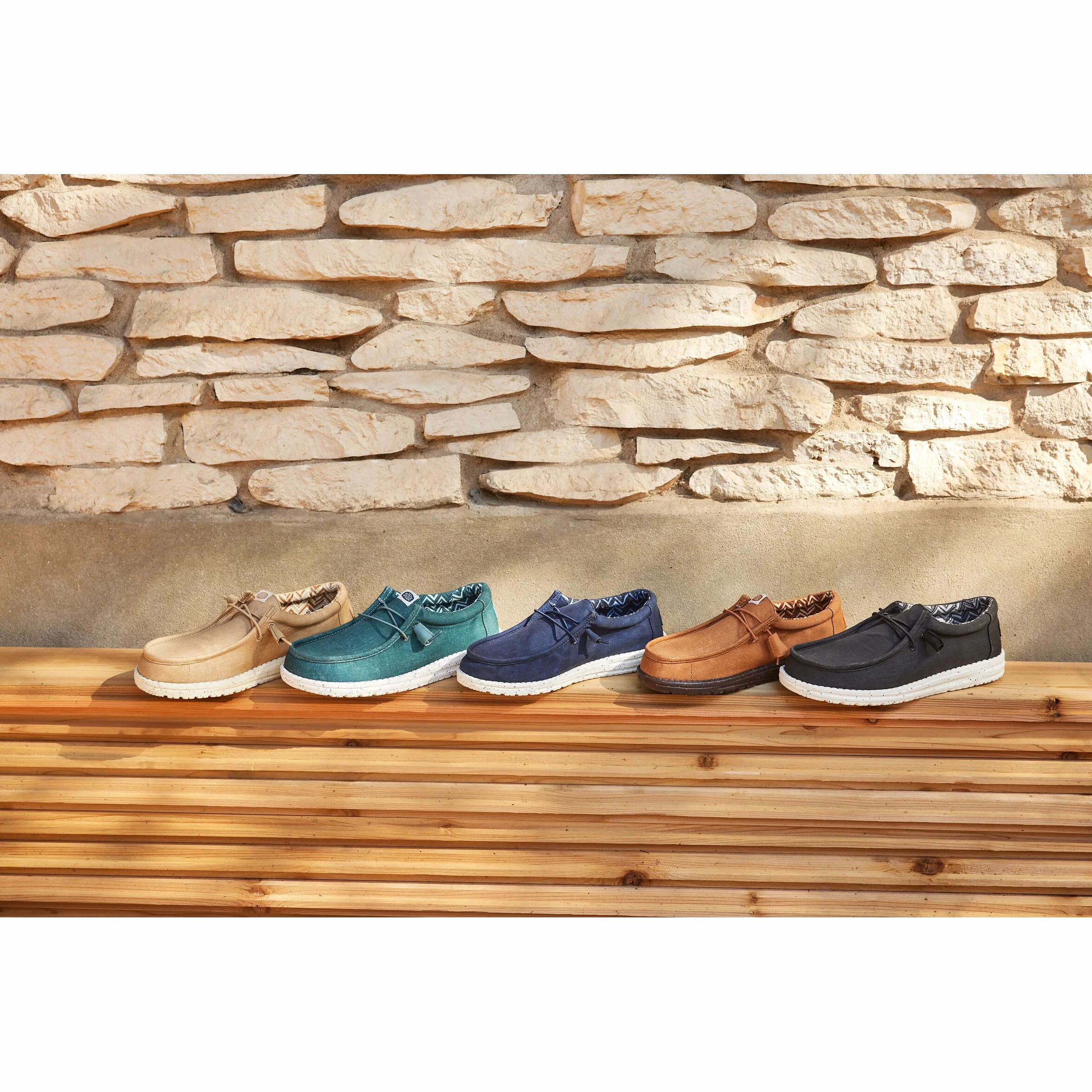 HEYDUDE Wally Canvas, Moccasin Uomo