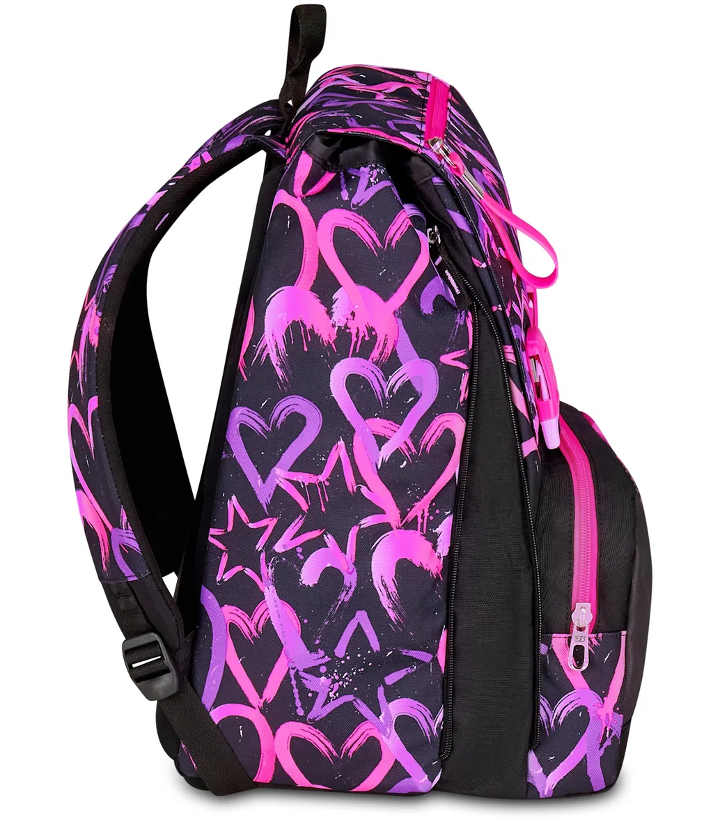 Seven Zaino Doppio Scomparto Estensibile, Rosa, Maxi Capienza, Schienale Preformato, Bambina e Ragazza, Scuola