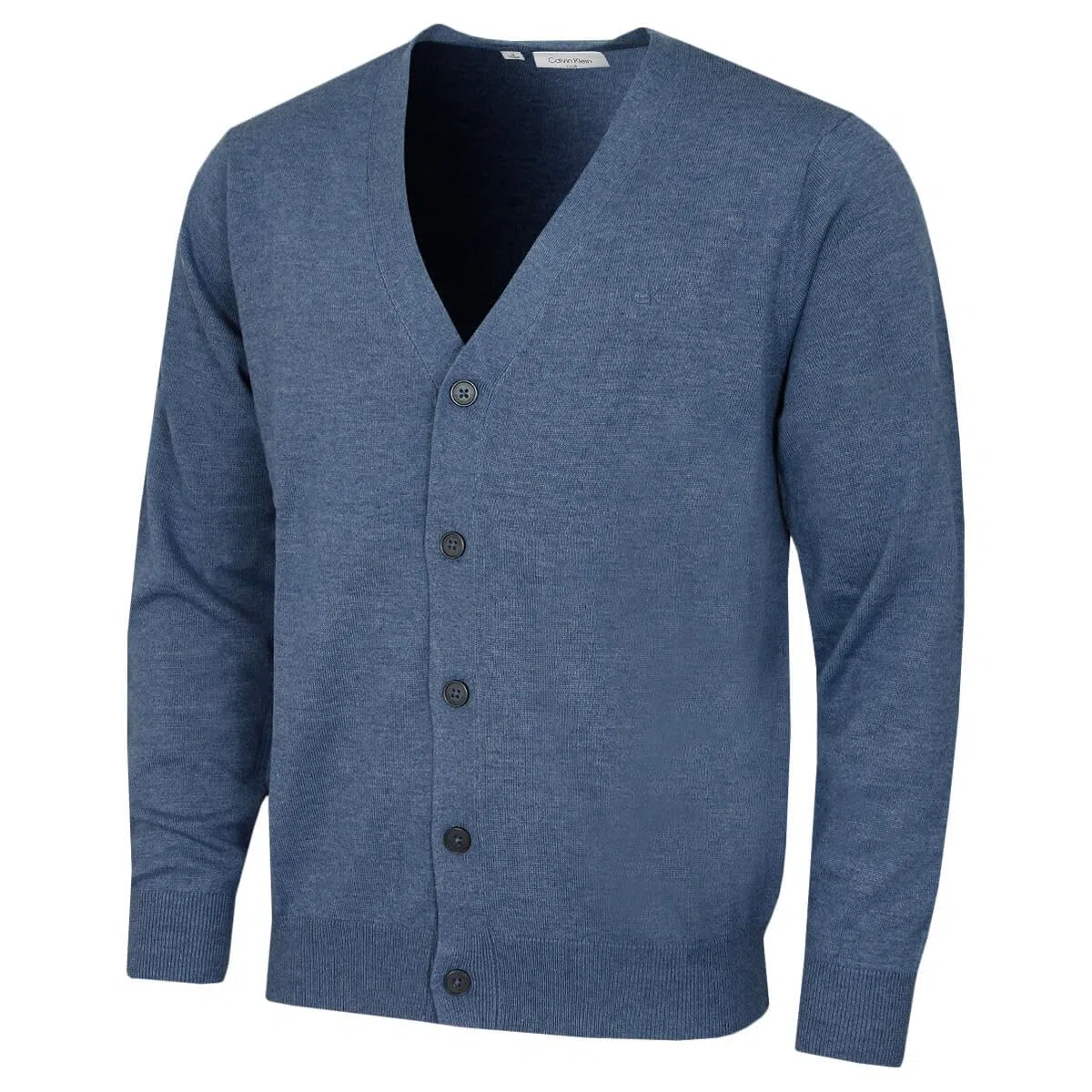 Calvin Klein Cardigan da uomo con scollo a V, morbido, classico, con bottoni
