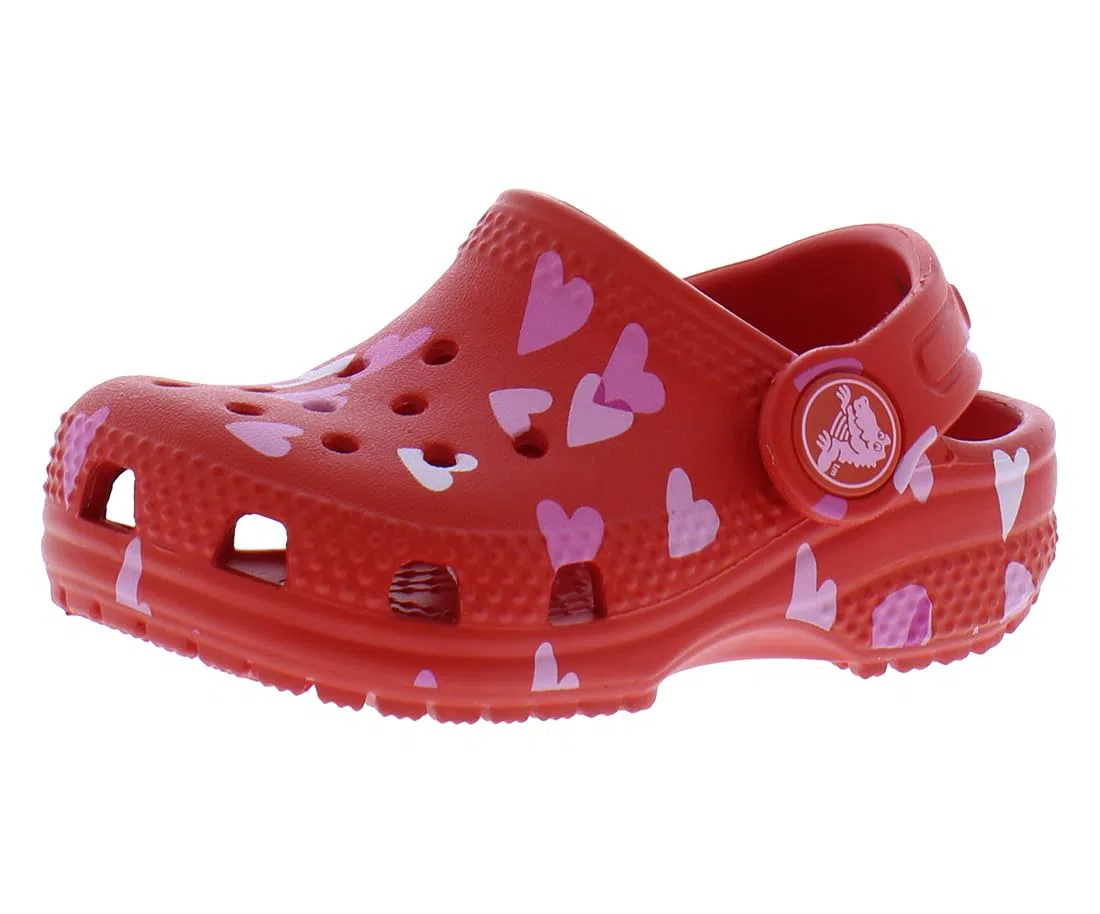 Crocs Classic VDay Clog T, Zoccoli Unisex - Bambini e Ragazzi, Cherry Red, 23/24 EU