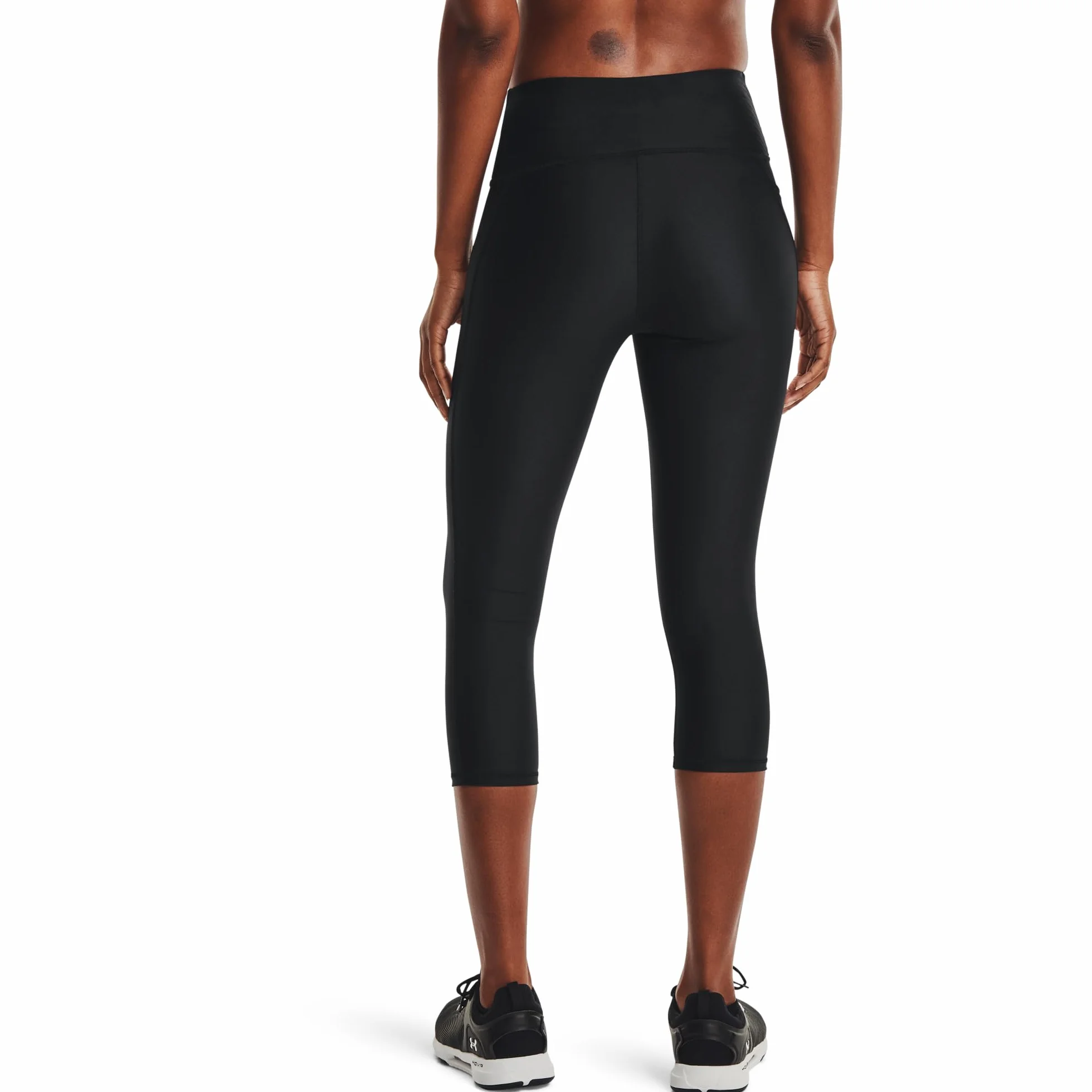 Under Armour - HeatGear Armour - Fascia Alta Antiscivolo con Tasche Capri, Leggings Donna