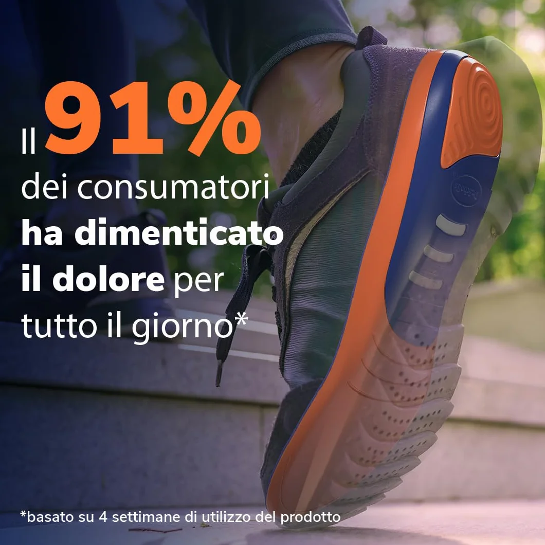 Dr. Scholl’s Advanced Pain Relief Solette Ortopediche Uomo/Donna, Supporto Arco Plantare, Ammortizzazione Fino 150 kg