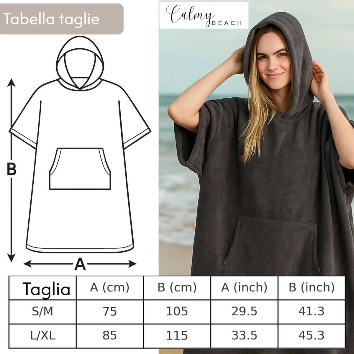 Poncho da bagno Donne Uomini - 100% cotone Asciugamano da spiaggia da surf con Cappuccio e tasca frontale Asciugamano in Spugna S/M Rosa antico